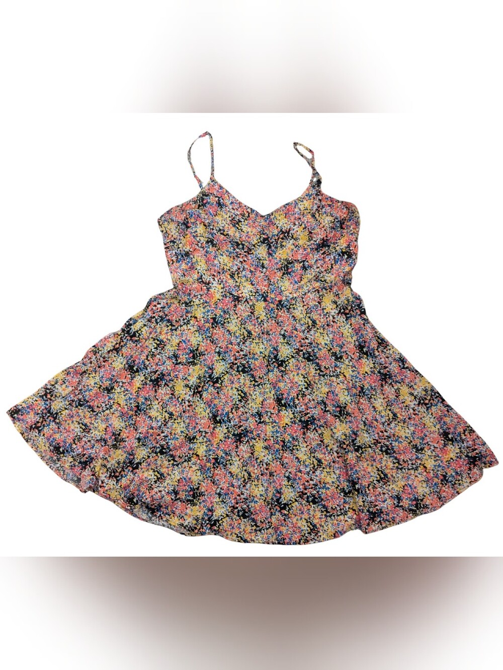 GAP Multicolor Floral Spaghetti-Strap Midi Dress
